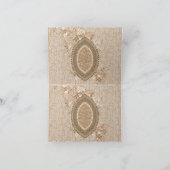 Carte de vœux pliée élégante en beige à motif de m (Intérieur)
