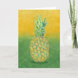 Carte de vœux pliée en art d'ananas
