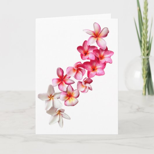 Carte de vœux pliée en collage de floraisons de pl (Devant)