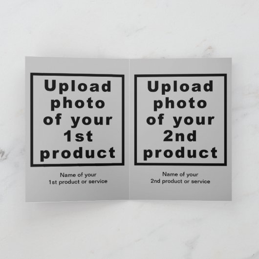 Carte de voeux pliée en gris Hanoukka Business (Intérieur)