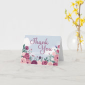 Carte de voeux pliée en Merci floral (Fleur jaune)