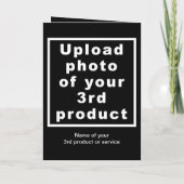 Carte de voeux pliée en noir de Thanksgiving Busin (Dos)