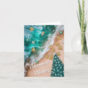 Carte de vœux pliée en pain d'épice de Noël de la 