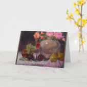 Carte de voeux pliée "En souvenir" (Fleur jaune)