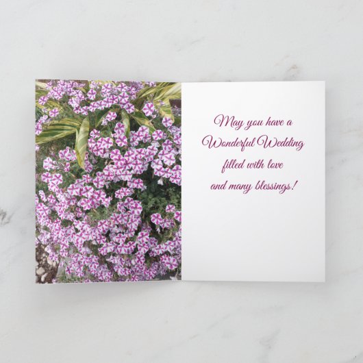 Carte de vœux pliée exceptionnelle pour mariage (Intérieur)