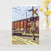 Carte de voeux pliée - Faites un bon voyage ! (Fleur jaune)