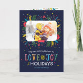 Carte de voeux pliée fantaisie joyeuse de photo de (Devant)