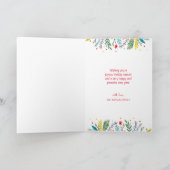 Carte de voeux pliée fantaisie joyeuse de photo de (Intérieur)