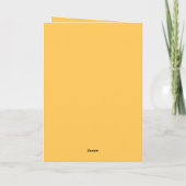 Carte de voeux pliée - Feuille dorée (Dos)