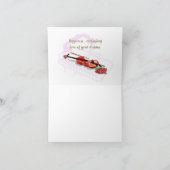 Carte de voeux pliée : Fiançailles (Intérieur)