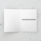 Carte de vœux pliée - Fille diplômée (Intérieur)