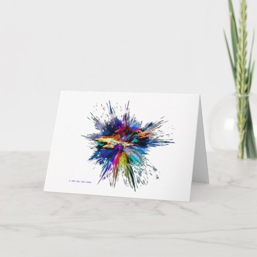 Carte de voeux pliée "Flash Feathers" (Devant)
