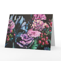 Carte de vœux pliée Fleurs de campagne