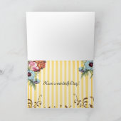 Carte de voeux pliée Floral (Intérieur)