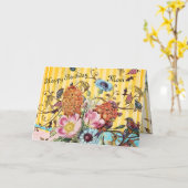 Carte de voeux pliée Floral (Fleur jaune)