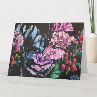 Carte de vœux pliée Floral Country