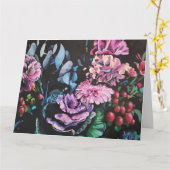 Carte de vœux pliée Floral Country (Fleur jaune)