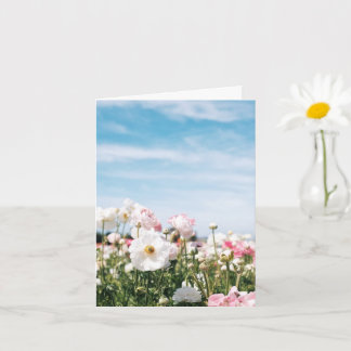 Carte de vœux pliée florale