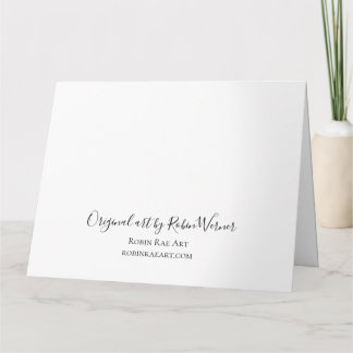 Carte de vœux pliée florale de campagne