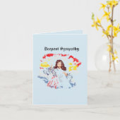 Carte de vœux pliée : Foi (Fleur jaune)