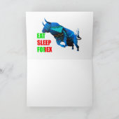 Carte de voeux pliée Forex Trading (Intérieur)