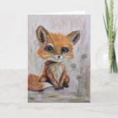 Carte de voeux pliée Fox (Devant)