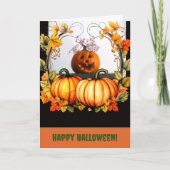 Carte de vœux pliée Funny Pumpkin (Devant)