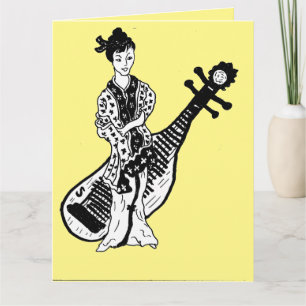 Carte de voeux pliée : GEISHA GIRL