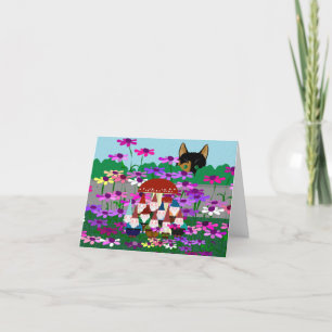 Carte de voeux pliée Gnomes