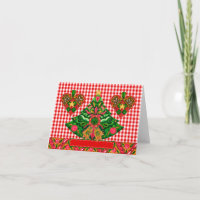 Carte de vœux pliée God Jul scandinave Noël 2