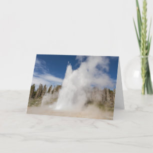 Carte de voeux pliée Grand Geyser