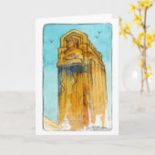 Carte de vœux pliée Guardian of Traffic (Fleur jaune)