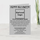 Carte de voeux pliée Halloween gris d'affaires (Devant)