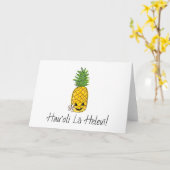 Carte de voeux pliée Halloween hawaïenne (Fleur jaune)