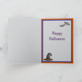 Carte de vœux pliée Halloween Panda roux (Intérieur)