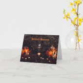 Carte de voeux pliée Halloween Spookfest (Fleur jaune)