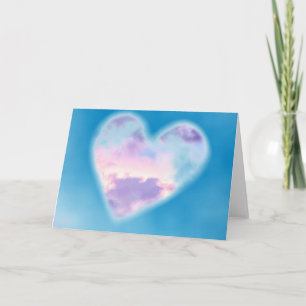Carte de vœux pliée HEART CLOUD