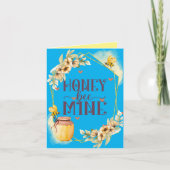 Carte de vœux pliée Honey Bee Mine pour la Saint-V (Devant)