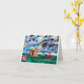 Carte de voeux pliée "Hurricane Isaac" (Fleur jaune)