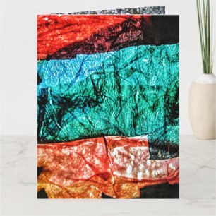 Carte de voeux pliée imprimé photo plastique Recyc