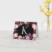 Carte de voeux pliée initiale blanche pour les piv (Fleur jaune)