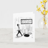 Carte de vœux pliée (intérieur vide) (Fleur jaune)