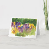 Carte de vœux pliée Iris Garden (Devant)