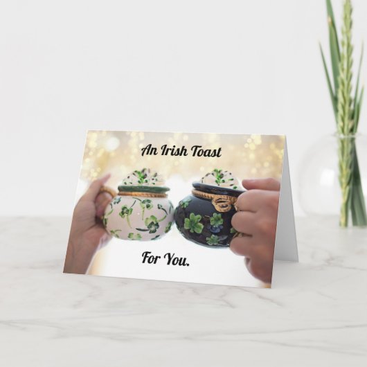 Carte de vœux pliée Irish Toast (Devant)