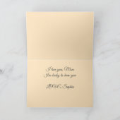 Carte de voeux pliée Jaune & Floral (Intérieur)