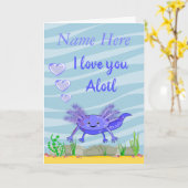 Carte de vœux pliée Je t'aime beaucoup (Fleur jaune)