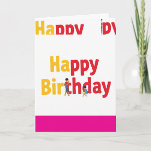 Carte de vœux pliée JOUISSANCE D'ANNIVERSAIRE