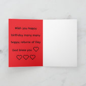 Carte de vœux pliée JOUISSANCE D'ANNIVERSAIRE (Intérieur)