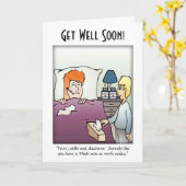 Carte de voeux pliée jour malade (Fleur jaune)