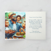 Carte de vœux pliée Joyeuse fête des pères Papa am (Intérieur)